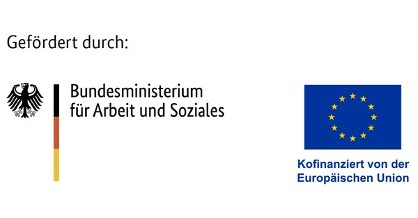 Logos des BMAS und der Europäischen Union