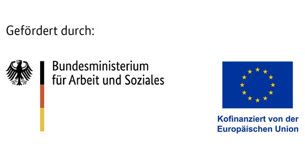 Logos des BMAS und der Europäischen Union