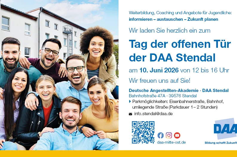 Citycard zum Tag der offenen Tür der DAA Stendal