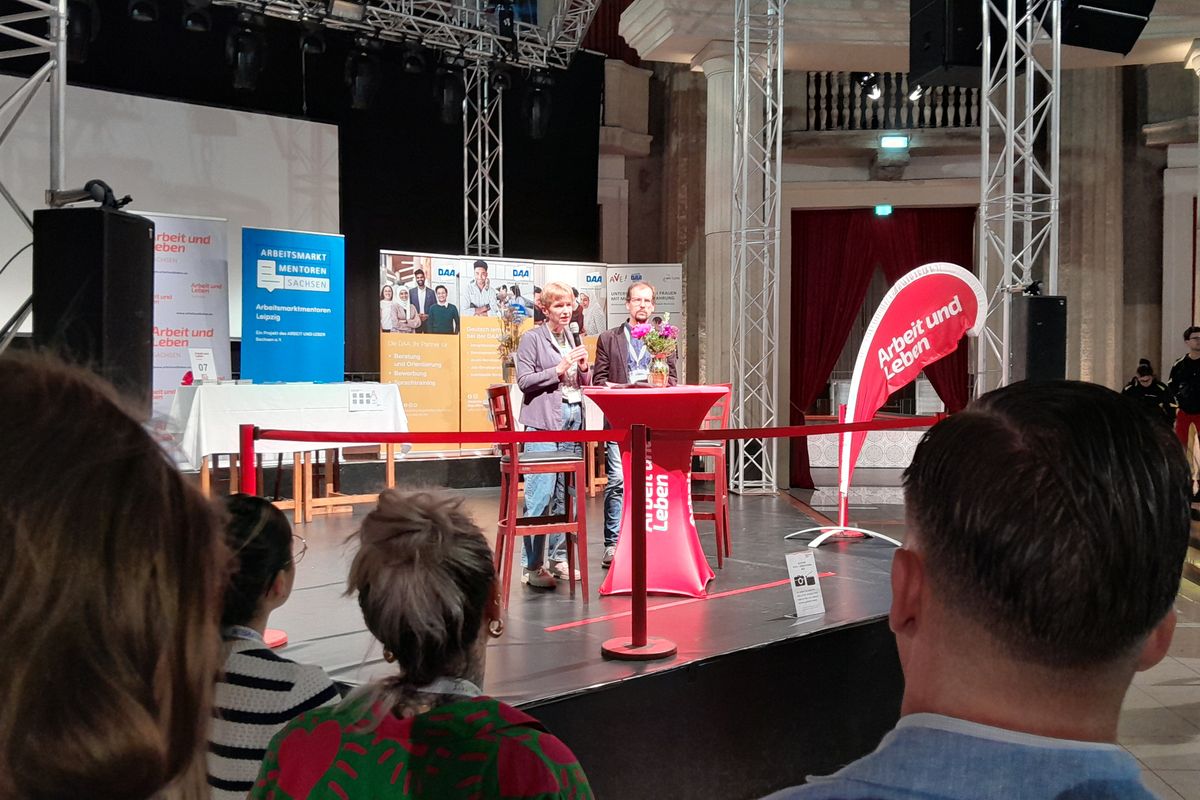 Podium der Integrationsmesse Leipzig 2025